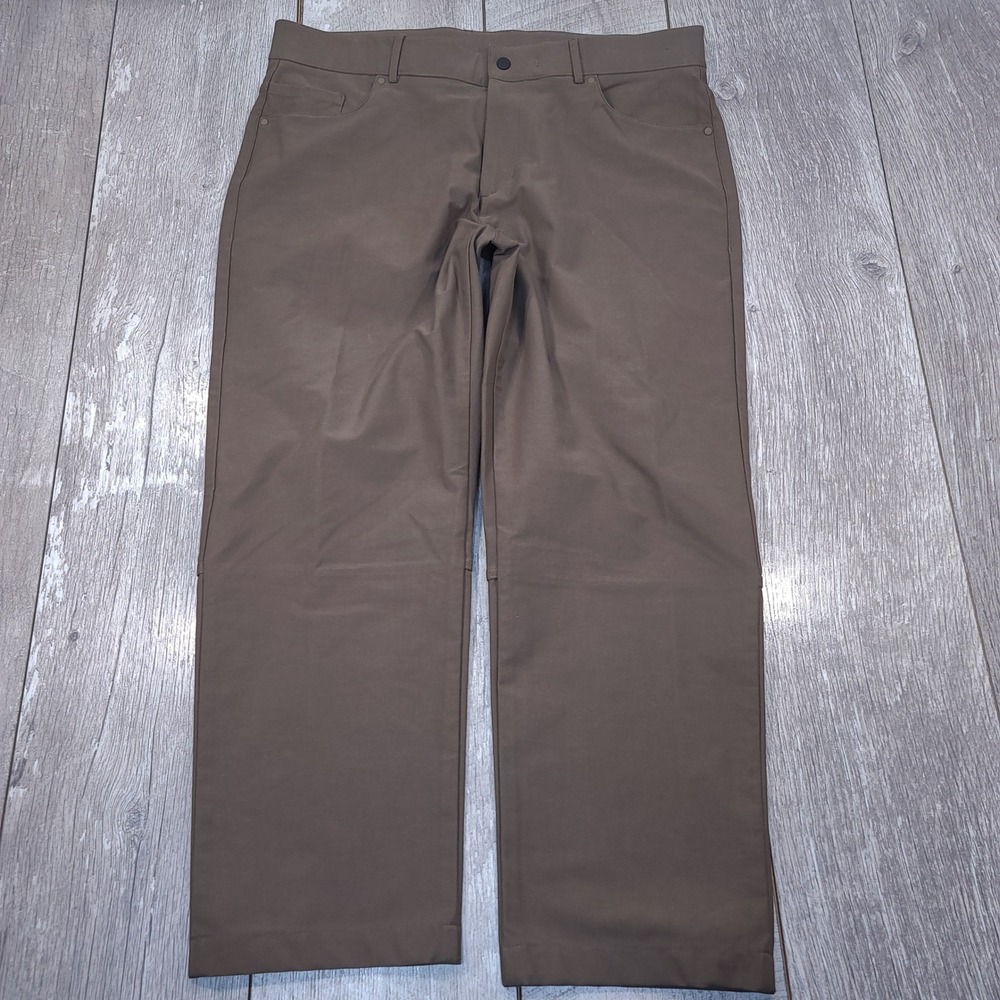 Boggi Milano B Tech Pants Men Size 36 Brown Stretch Breathable Wrinkle Free